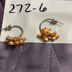 Beaded Silver earrings
